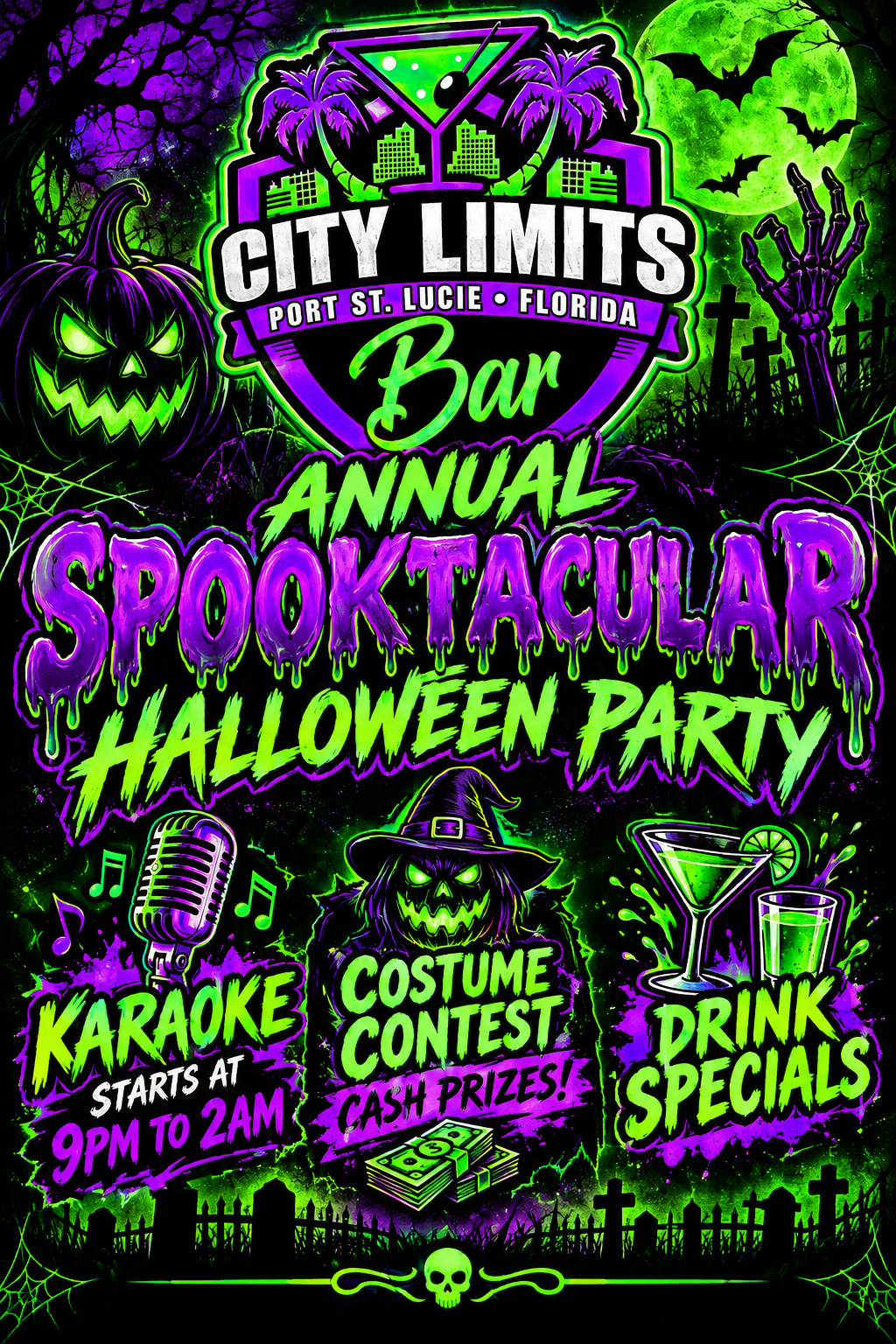 Annual Spooktacular Halloween Party poster